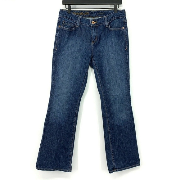 Eddie Bauer Denim - Eddie Bauer Curvy Dark Blue Bootcut Jeans